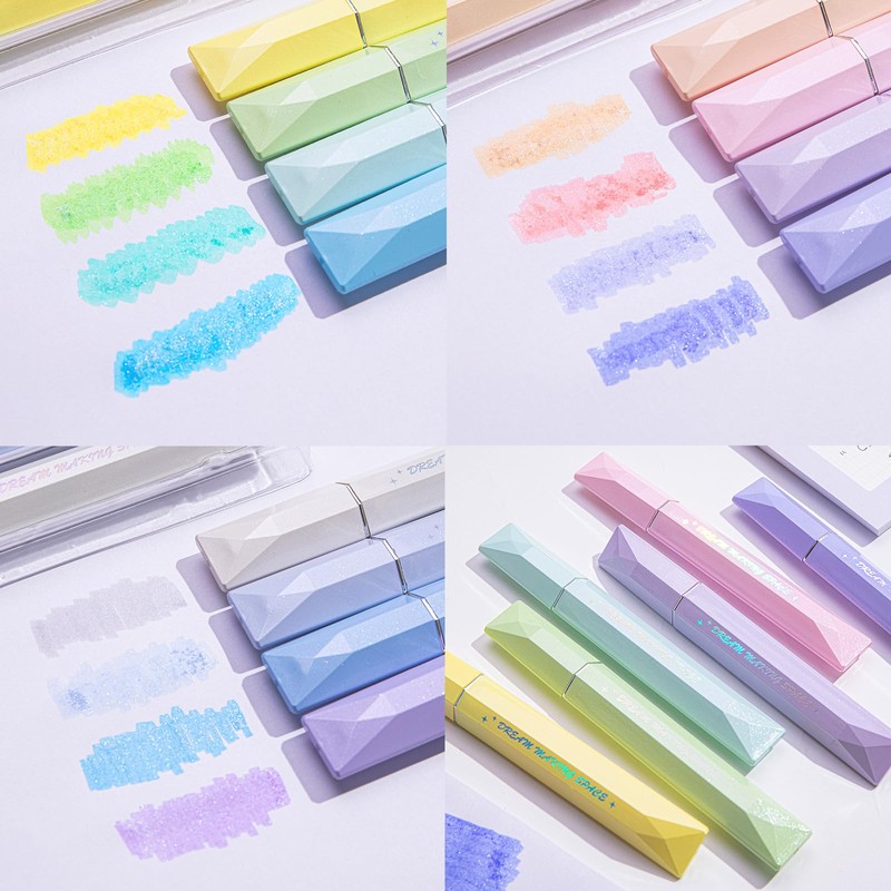 COLNK Glitter Highlighter Pen,Chisel Tip,Metallic Highlighters for Journal Planner, Highlighting,