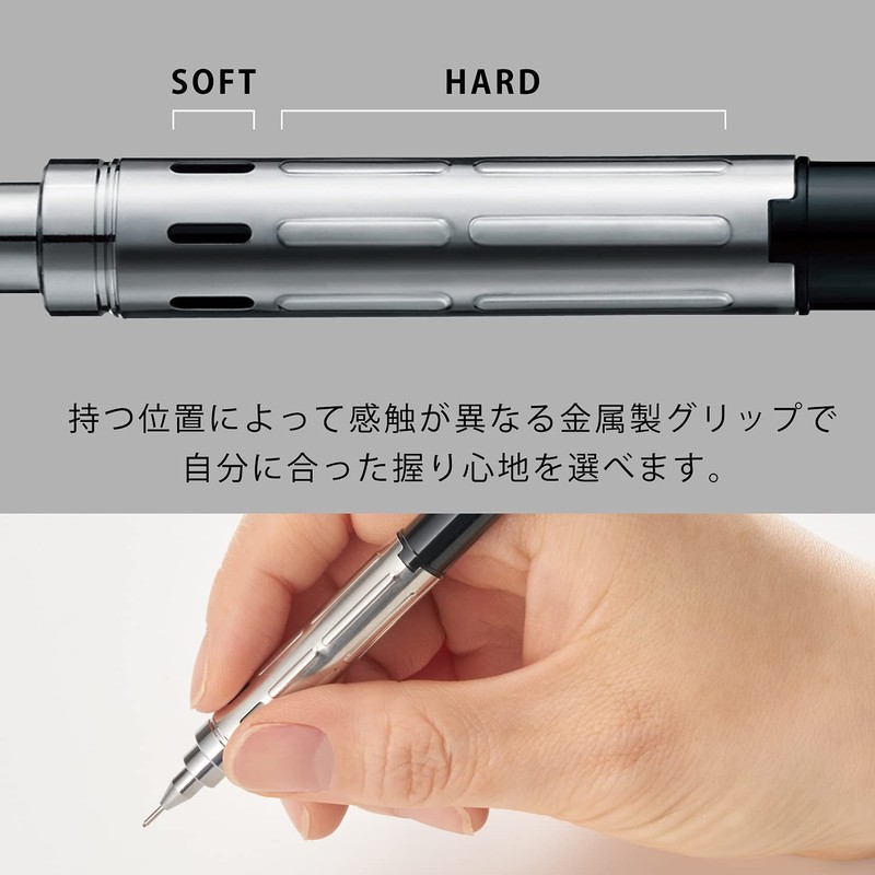 Pentel PG-METAL350 Mechanical Pencil, 0.5mm, Black, 10 PG315-A