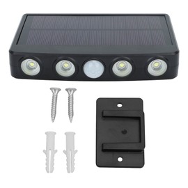 Solar Fence Lights 3 Lighting Modes Motion Sensor Security Lights IP44 Waterproof Solar Powered For Garden White Light