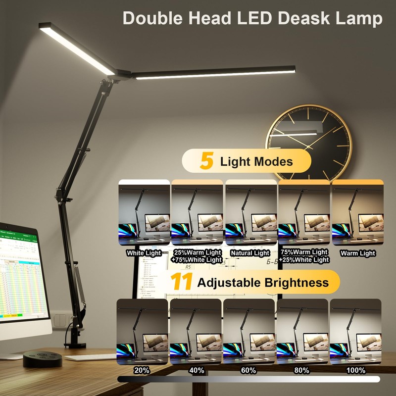 SKYLEO Led Desk Lamp for Home Office - 2400LM Ultra