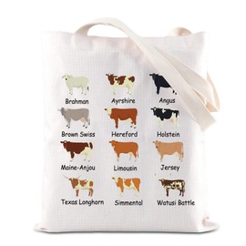 Cow Lovers Tote Bag Cow Owner Shoulder Shopping Bag Cow Mom Gift Animal Lover Gifts Cow Farmer Owner Gifts (Cow Farmer)