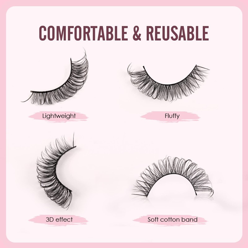 Glowing Win False Eyelashes Russian Strip Lashes Natural Look 3D