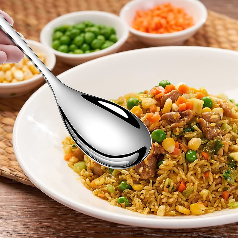 AYFDISHS Slotted & Solid Serving Spoons Set, 9.4 Inch Stainless