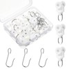 Marsui 20 Sets Curtain Track Roller Hooks Dual Wheel Roller