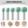 WSOOX Pack of 5 Chamfer Cutters 8 mm Shank Bowl