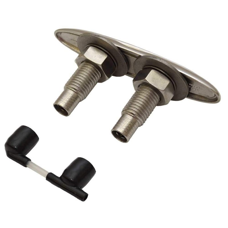 Attwood 66519-1 Retractable Low-Profile Stainless Steel Marine Boat 8-Inch Neat