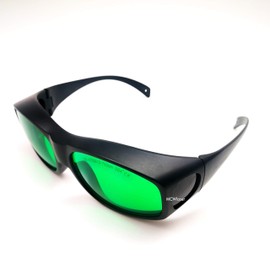 MCWlaser Laser Safety Protective Goggles Glasses 190-470 & 610-760 nm Typical for 355nm 405nm 447nm 450nm 406nm 460nm 635nm 650nm 655nm 671nm 694nm 750nm 755nm Absorption Type EP-13 Style 9