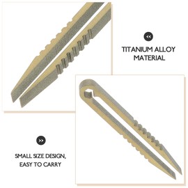 Outanaya Titanium Tweezers Travel Tool for Outdoor Camping Precision Gripping and Removal Portable and Versatile Utility Eye-catching