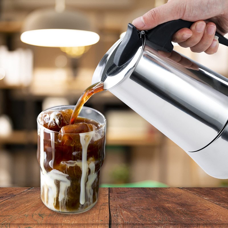 Vaolvpant 12Cup Big Belly Moka Pot Percolator Italian 600ML 20oz