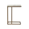 Versanora - Marmo C Shape Table - Faux Marble /Brass