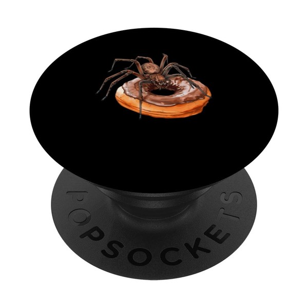 Brown Recluse Spider Eating A Donut PopSockets Adhesive PopGrip