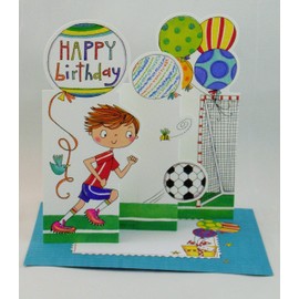 Childrens Birthday card -Rachel Ellen designs - footballer design