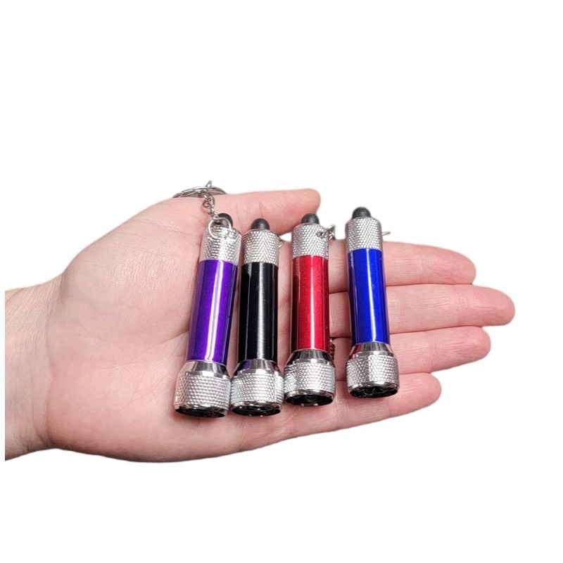 2.5" Flashlight Keychain (12 Pack) 5 LED Lights Bright Flash