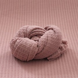 Newborn Photography Props Blanket Wrap Soft Knitted Stretch Baby Boys Girls Photoshoot Prop Cloth (Lotus Color)