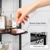ELYKEN Corner Shower Caddy Standing, 4 Tier Rustproof Metal Shower
