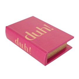Deco 79 Wooden Decorative Box "Ooh La La" Faux Storage Book Decorative Keepsake Boxes with Gold Lettering, Set of 3 Storage Boxes 11", 8", 6"H, Red