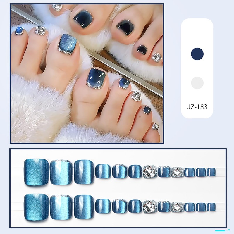 SEMTIM JZ-183 Nail Tips, 24 Pieces, Thumb False Nails, Foot