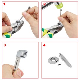 Vailikey Flip For Mazda Car Key Case For Mazda 2, 3, 5, 6, RX-8, MX-5 with Blade Pin Removal Tools (2 Buttons) - Black Plastic Car Key Case Shell