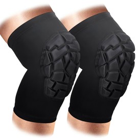 Knee Pads Wrestling Short Compression Knee Sleeve, 2 Pcs Basketball Volleyball Football Knee Pads Sleeve for Youth Adult Kids (Black, Small)