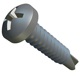Self Drilling and Self Tapping Pan Head Phillips Screws (Pack of 25) Zinc Plated for Metal Sheets/Roofing Windows Fastening Self-Tapping Self-Drilling DIN7504 N (4.8mm x 16mm)