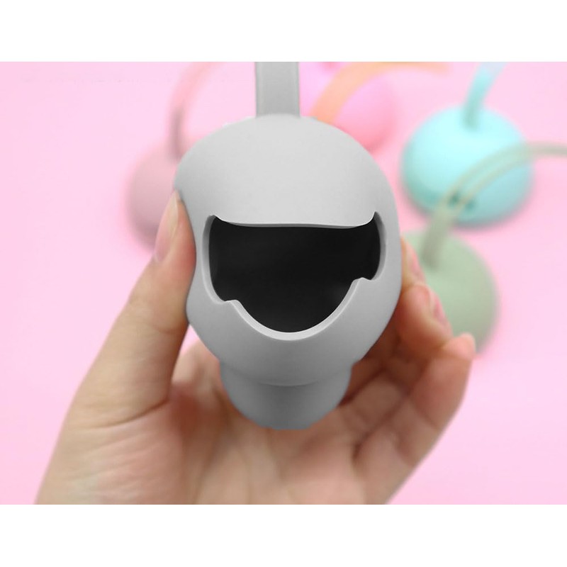 Pacifier Holder case,2pcs Silicone Portable Pacifier Pouch,BPA-Free(Grey+Rose Pink)