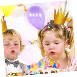 CORHAD 12pcs Birthday Crown Hats with Shiny Prince Pattern for Party Celebrations Fun Hair Accessories for Birthdays Eye Catching Props Includes Rope