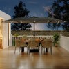 15ft Large Patio Umbrella with Base & Solar Lights -