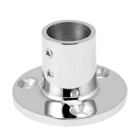 22mm/25/32mm Marine 316 Stainless Steel Tube Pipe Deck Handrail Rail Fitting Stanchion Round Base Mount Boat Accessories (Hole Diameter:25mm 1inch, 90°)