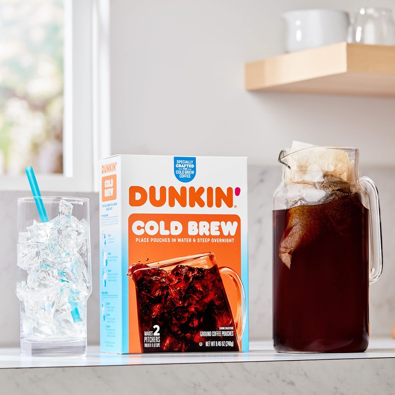 Dunkin' Cold Brew Ground Coffee Packs, 8.46 Ounces (Pack of