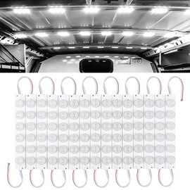 Linkstyle 12V Van Interior Lights, Super Bright 90 LEDs 3030 200LM Ceiling Dome Lamp Lights for Christmas Inflatables Van RV Trailer, 15 Modules Replacement Lights Strip White
