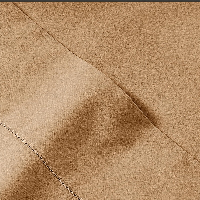 AL NOOR HOME Premium Beige Fitted Sheet - 100% Pure