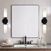 Double Cylinder Glass Wall Sconce,Modern Steel Bathroom Vanity Light, Spherical