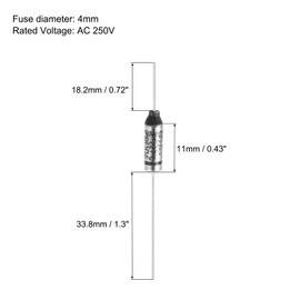 sourcing map Thermal Fuse, 10A 250V 227C 4x11mm Thermal Cutoffs, Metal Thermal Cutoff Fuse for Household Appliances, Electric Industrial Use, Pack of 10