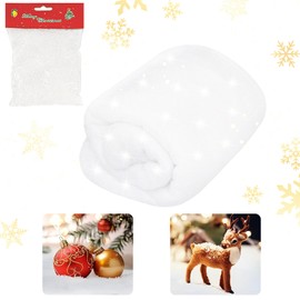 90 x 240 cm Christmas Snow Blanket, Artificial Snow Decoration, White Fluffy Fluffy Christmas Artificial Snow, Real and Soft, Christmas Artificial Snow Mat, Snow Decoration, for Winter Decoration