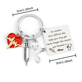 Hoosmoon Nurse Gifts Nurse Keyring Student Nurse Gifts Medical Nurse Gifts for Women Nursing School Graduation Gifts Nurses Day Gifts Inspirational Motivational Thank You Gifts for Nurses