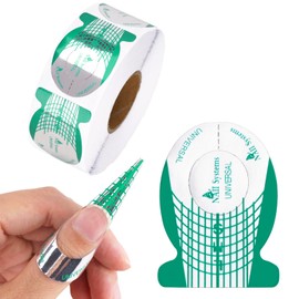 G2PLUS Nail Forms for Gel Builder, 500PCS Nail Extension Forms, Long Length Reusable Tip Shape Guide Stickers for DIY and Home Use Salon Supplies