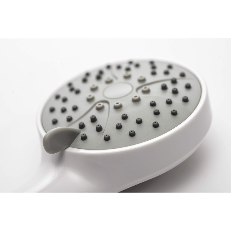 Croydex Essentials Three Function Shower Handset with Rub Clean Nozzles,