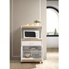 HODEDAH IMPORT Microwave Kitchen Cart, White