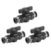 PATIKIL 8mm Pneumatic Ball Valve 3 Pack 8mm OD BUC