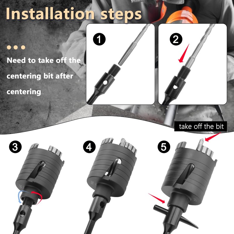 120mm 4-3/4 inch Dry Core Drill Bit with SDS Plus