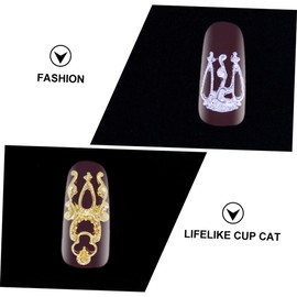 FRCOLOR 20pcs Nail Art Decor Vintage Alloy Nail Ornaments for DIY Manicure Includes Golden Silver Charms and Creative Crafting