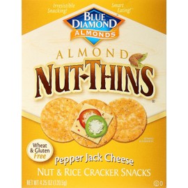 Blue Diamond Almonds Nut Thins Cracker Crisps, Pepper Jack,4.25 Ounce