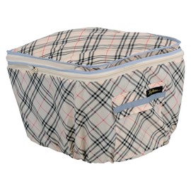 川住製作所 自転車 2段式後カゴカバーKW-268BC ベージュチェック