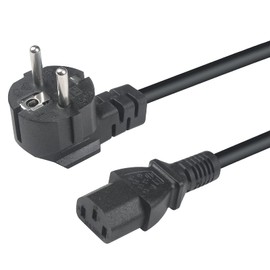 10A 250V Cable Power Cable 1M IEC Cable, 3-Pin Computer Cable AC Power Plug, PC Power Cable 10A, Monitor Power Cable, Power Plug for Printer