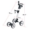 Qwik-Fold Folding Golf Push Cart 4 Wheel with Foot Brake