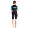 Cressi Tiburon 2 mm Short Sleeves Short Wetsuits, Black/Aquamarine, XS