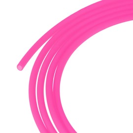 MECCANIXITY Rubber Cord 11 Yards 2mm(1/16") Dia Rose Red Hollow Tubing for DIY Craft Beading Necklaces Bracelet