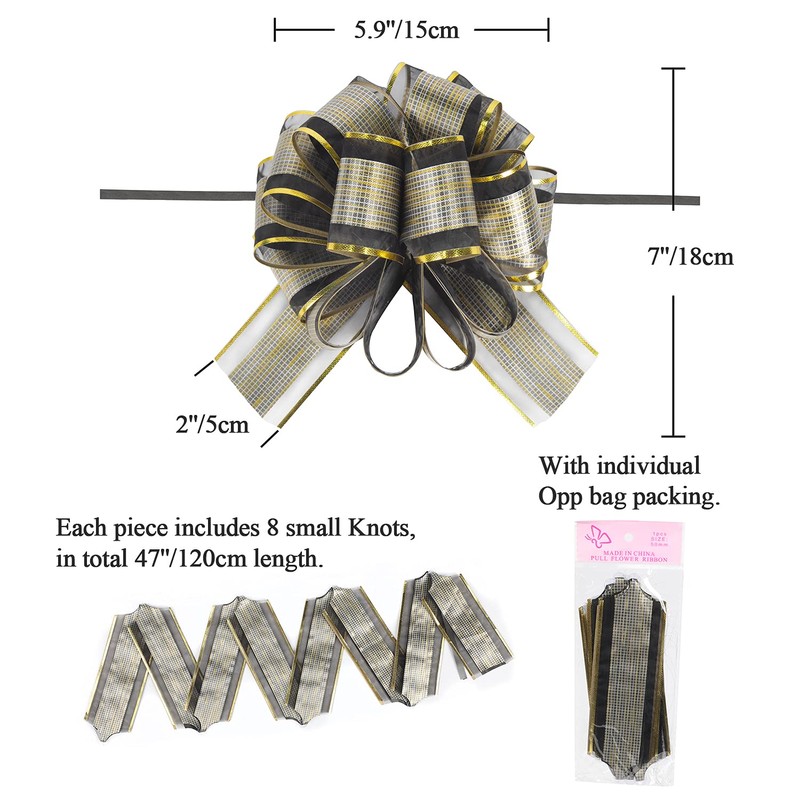 AKLVBL 10 PCS Large Pull Bow Gift Wrapping Bows, Pull