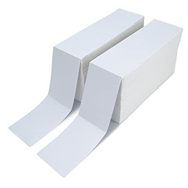 ESSENTIAL Fanfold 4" X 6" Direct Thermal Shipping Labels with Perforations, 5000 Labels , Permanent Adhesive - Compatible Rollo & Zebra Printer