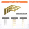 L Shelf Brackets 10 inch, Gold Heavy Duty Iron Shelf